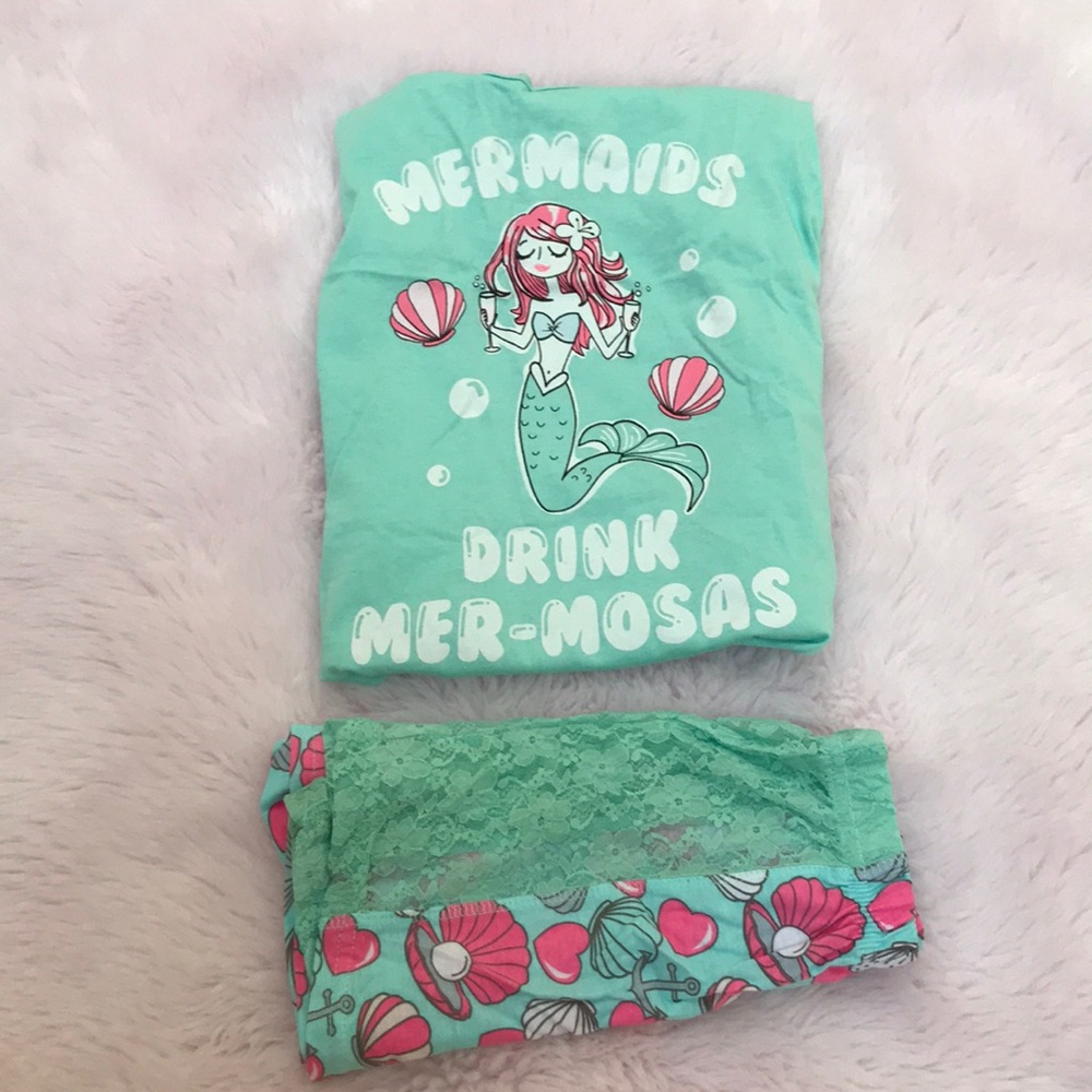 MERMAIDS DRINK MER-MOSAS PAJAMAS SET